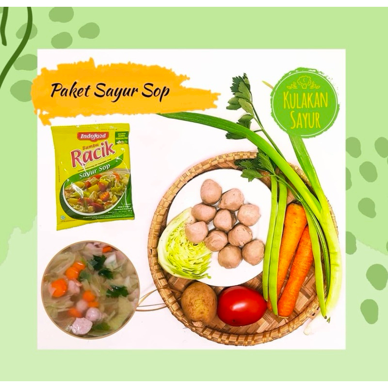 

paket sayur sop bakso / sayur sop special