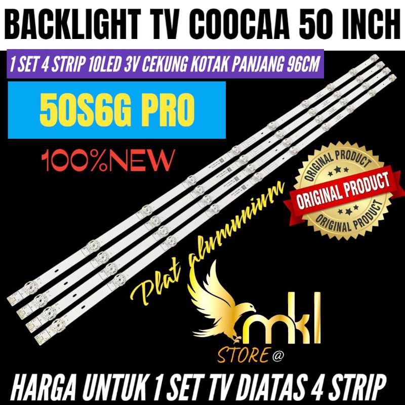 BACKLIGHT TV LED COOCAA 50 INCH 50S6G PRO BACKLIGHT TV COOCAA 50 INCH