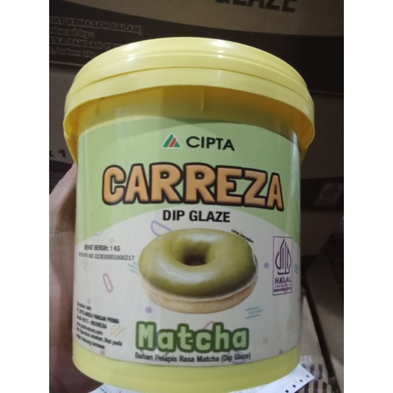 

Carezza Dip Glaze 1kg Rasa Matcha Teh Hijau Harga Ekonomis Untuk Donat dan Roti Bakar