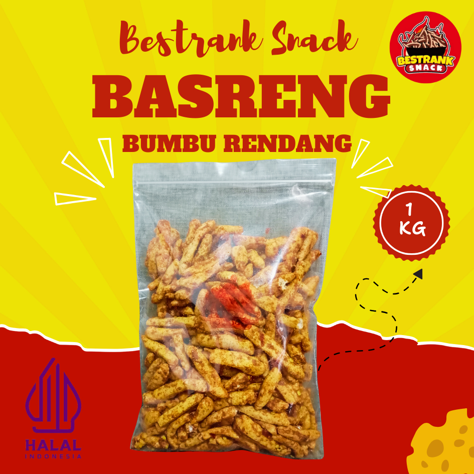 

Basreng pedas bumbu rendang viral 1 kg