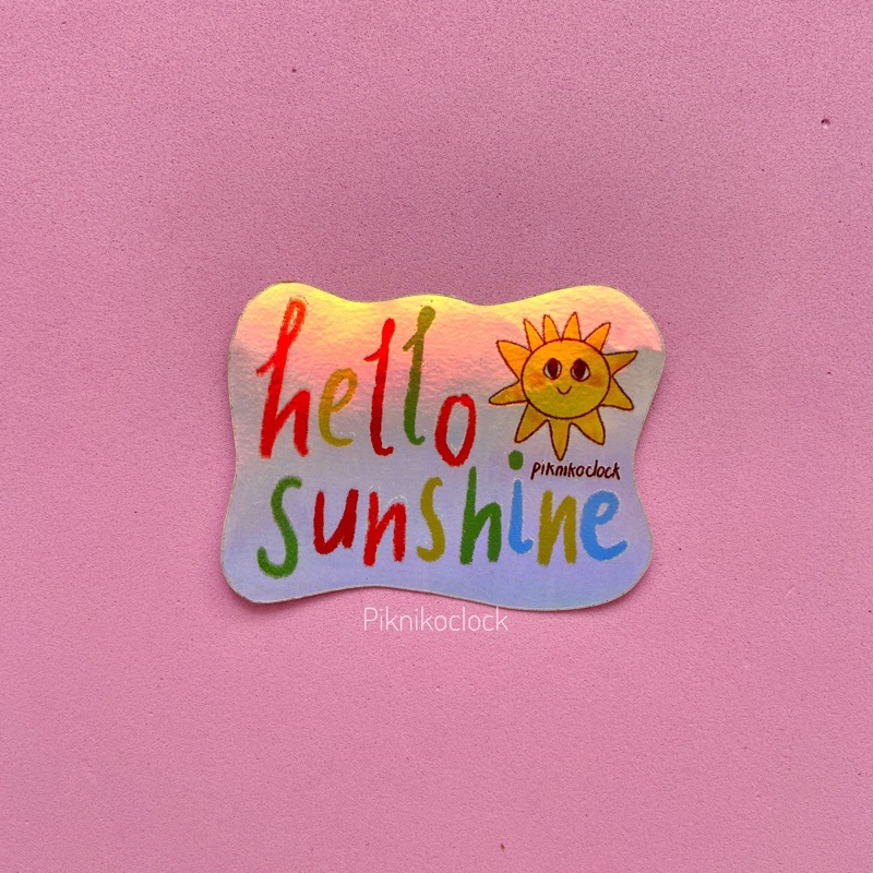 

Stiker Hologram Tulisan - Hello Sunshine