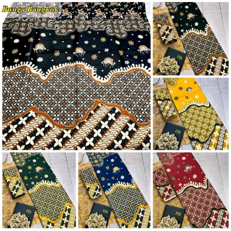 Kain Batik Pekalongan Motif Bunga Bangkok Kain Batik Premium