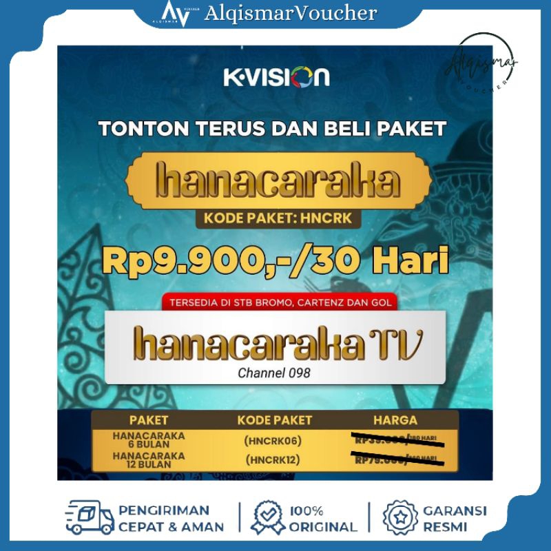 TV Voucher Paket TV K-Vision Hanacaraka TV