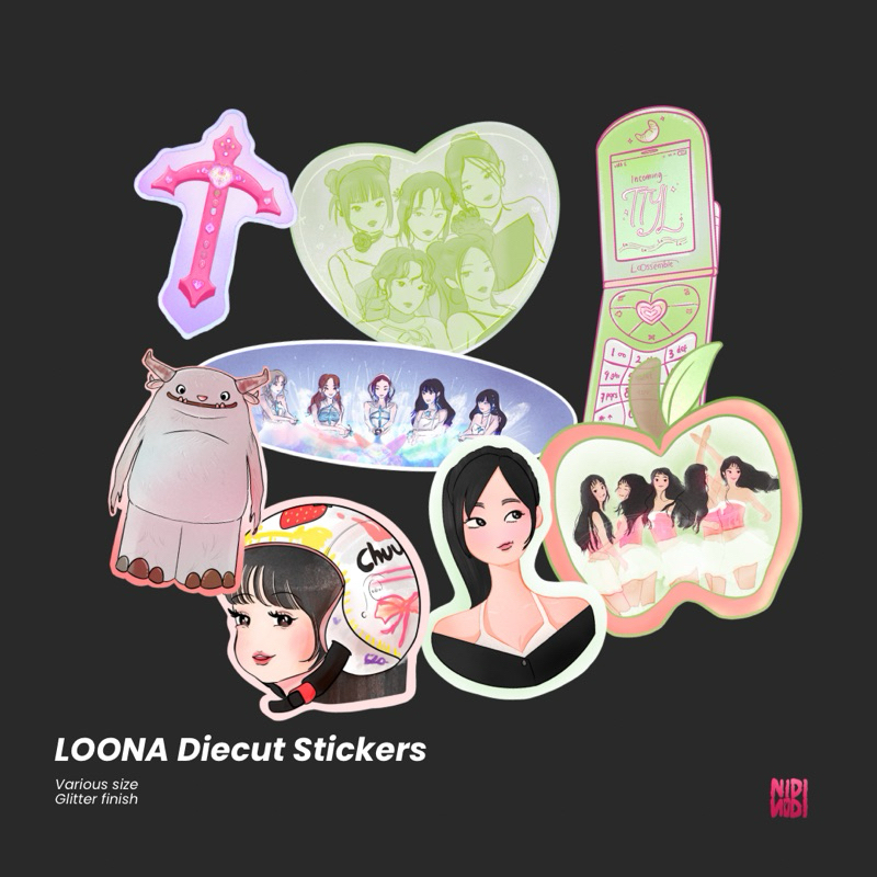 

[nidinodi] LOONA Redebut Diecut Stickers Loossemble Artms Chuu Yves