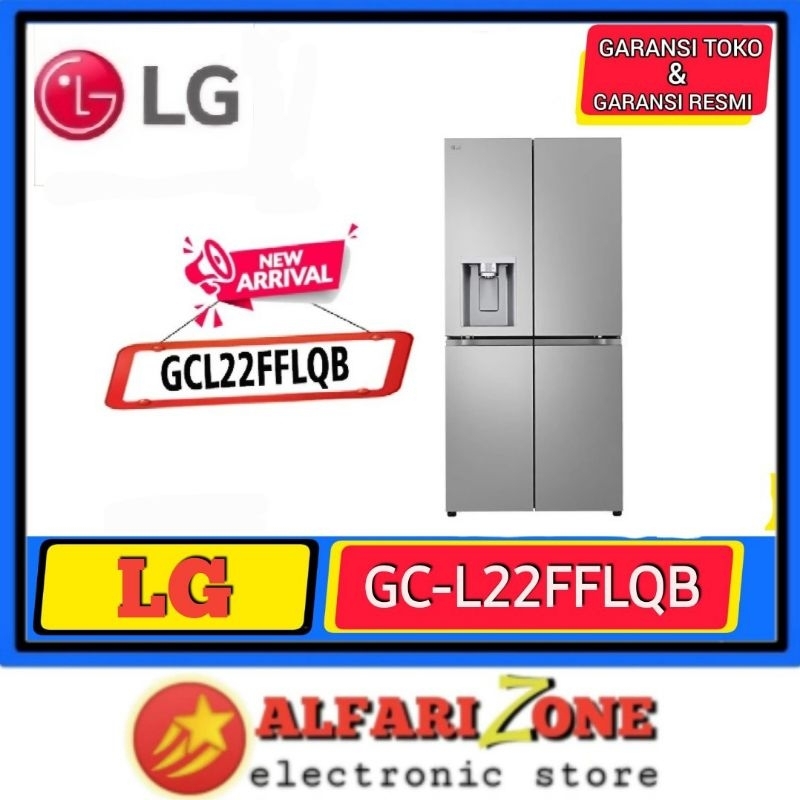 LG KULKAS 4 PINTU LG GCL22FFLQB kulkas 4 pintu Ice maker Kulkas Dispenser LG GCL22 FFLQB INVERTER