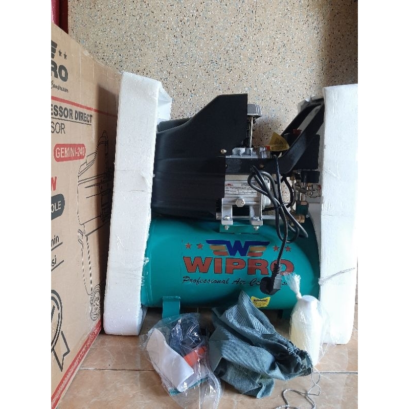 Kompresor wipro Gemini 240 1HP 25liter