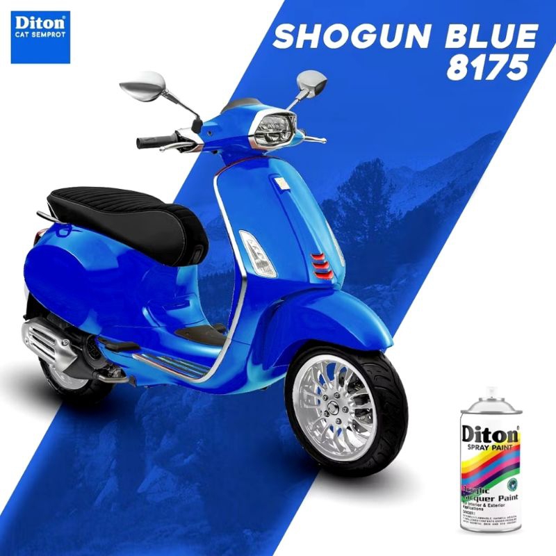 CAT SEMPROT AEROSOL DITON 8175 SHOGUN BLUE COLOURS ACRYLIC LACQUER SPRAY PAINT WARNA BIRU SUZUKI