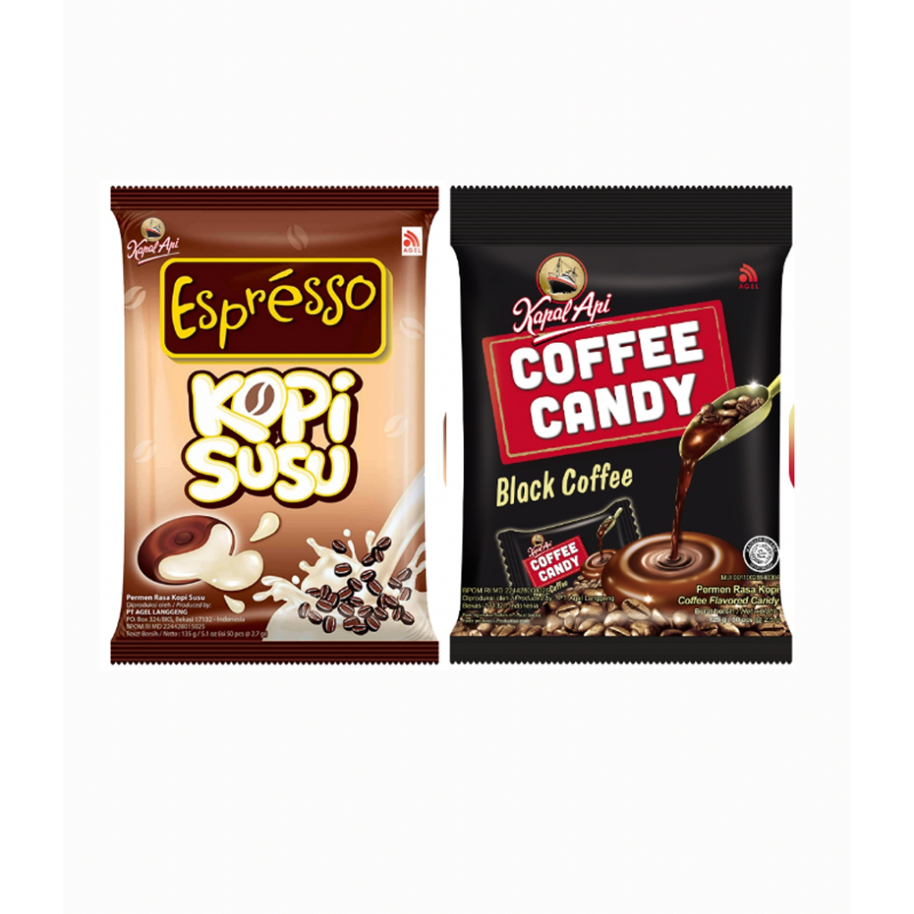 

Permen Kapal Api 125 gr isi 50's - Espresso Kopi Susu / Coffe Candy Black Coffee