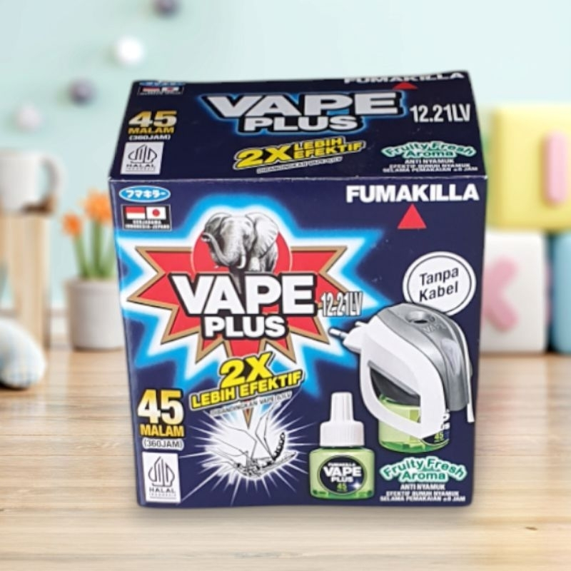 VAPE  Plus Obat Nyamuk Tanpa Kabel 12.21LV 2X Lebih Efektiif