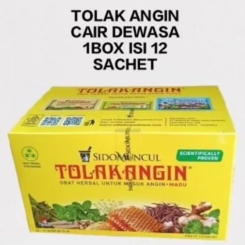 

TOLAK ANGIN CAIR isi 12 sachet obat herbal untuk masuk angin