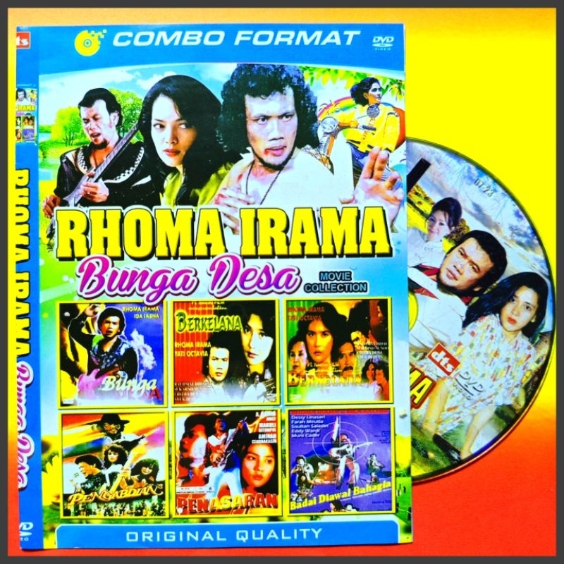 Kaset Film Indonesia Jadul Koleksi Drama H. Rhoma Irama Pilihan Bunga Desa Campuran isi 6 Judul