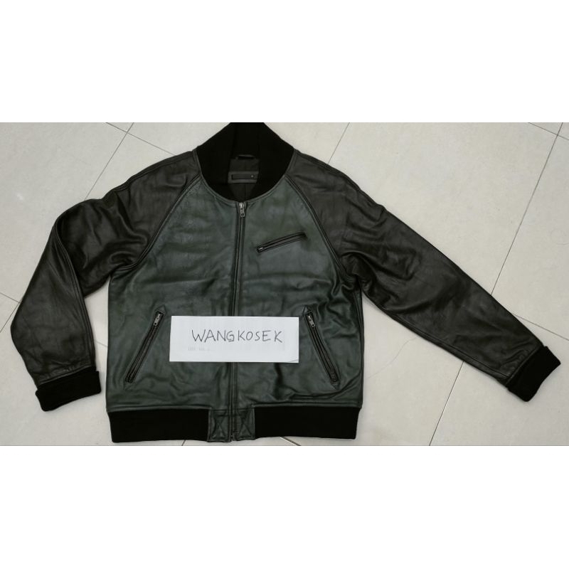Leather Jaket kulit asli model Bomber Varsity brand super jonggol Liugoo