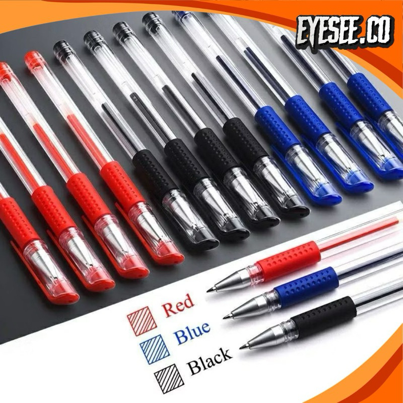 

Pulpen Gel Pena Pen Bolpoin Bolpen Ballpoint Pena Tinta 0.55mm 0.5 Mm Hitam Merah Biru EYESEE