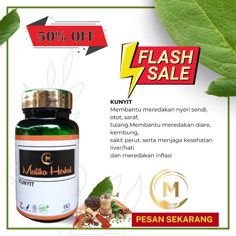 

Malika Herbal Kunyit 90 Kapsul (Nyeri sendi, Jantung dan Paru)