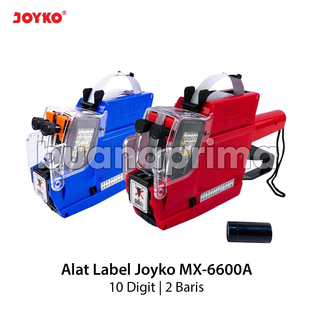 

Alat Label Harga Joyko 2 Lines MX-6600A Huruf Angka Nomor 10 Digits Rp Exp 2 Baris Sticker Stiker