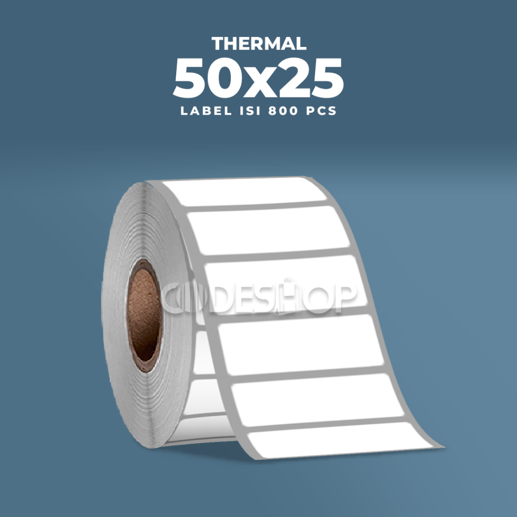 

Label Stiker Thermal 50x25mm / 50x25 / 50 x 25 mm Sticker Barcode isi 800 Pcs