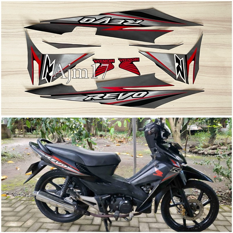 STIKER MOTOR REVO 2008 HITAM