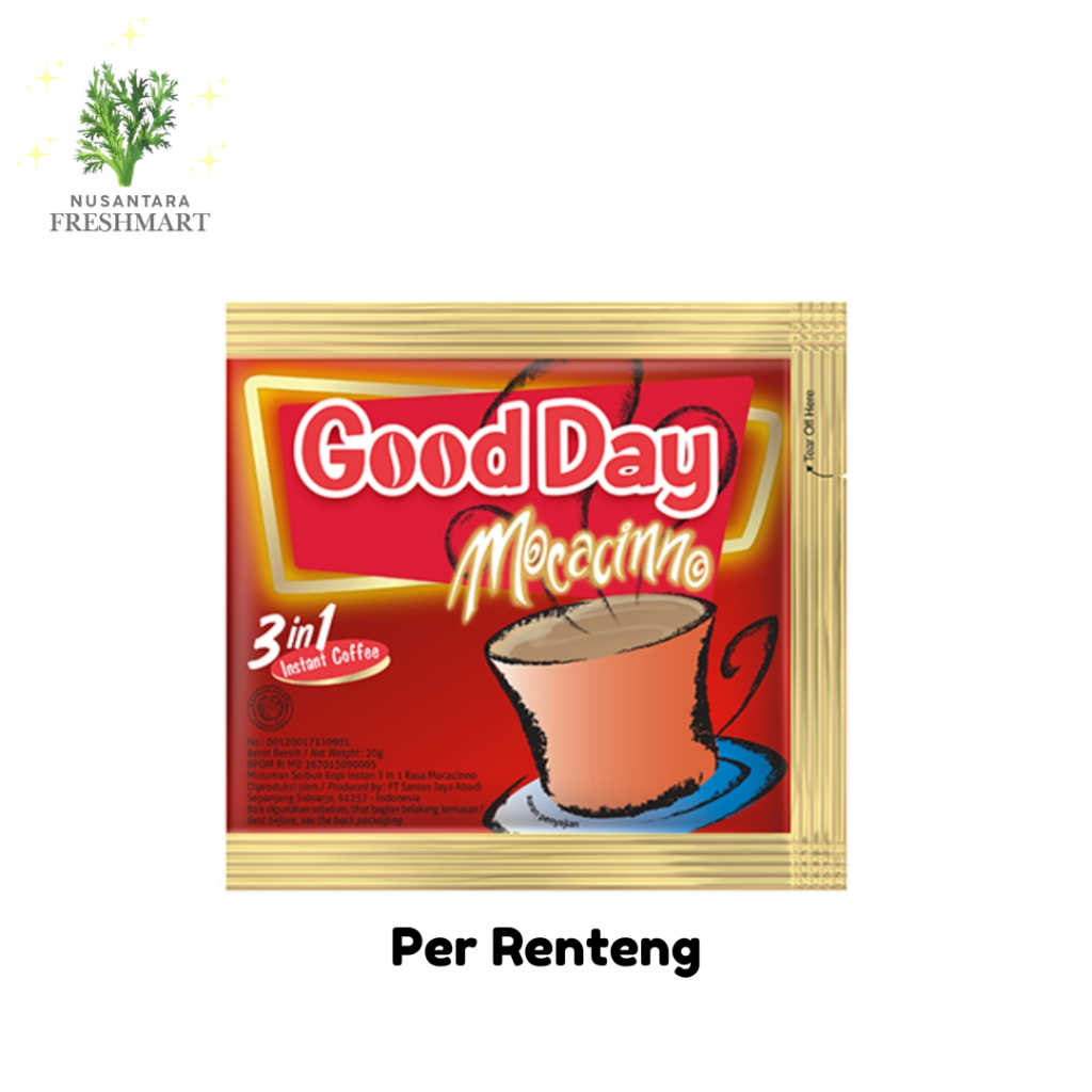 

[Nusantara Freshmart] Good Day Moccacino Kopi Instan 20 gr - Per Renteng