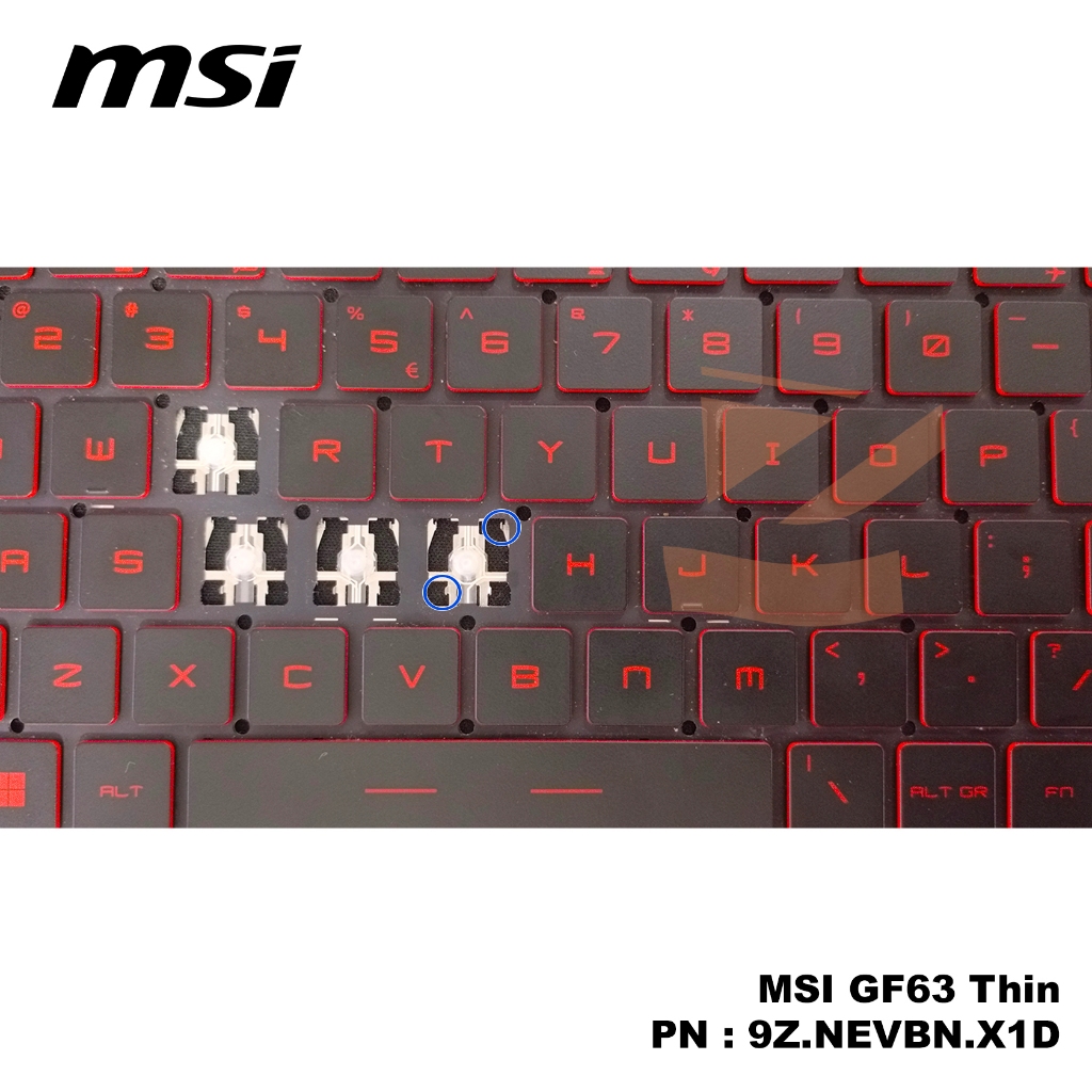 Tombol Keyboard Laptop MSI GF63 GF63-Thin Tombol dan Klip ORIGINAL