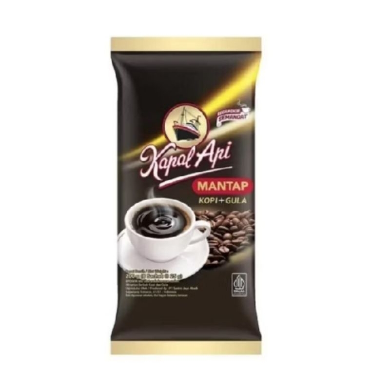 

Kapal api mantap kopi+gula 192g(8 sachet @24g)