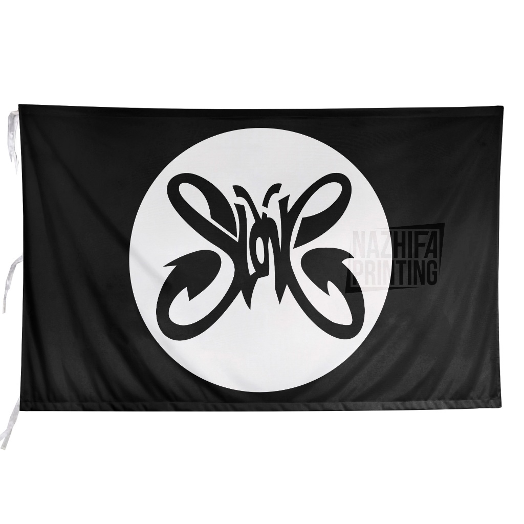 Nazhifa Printing - Bendera Slank Hitam Anak Malam Flag wall décor poster kain kamar tapestry
