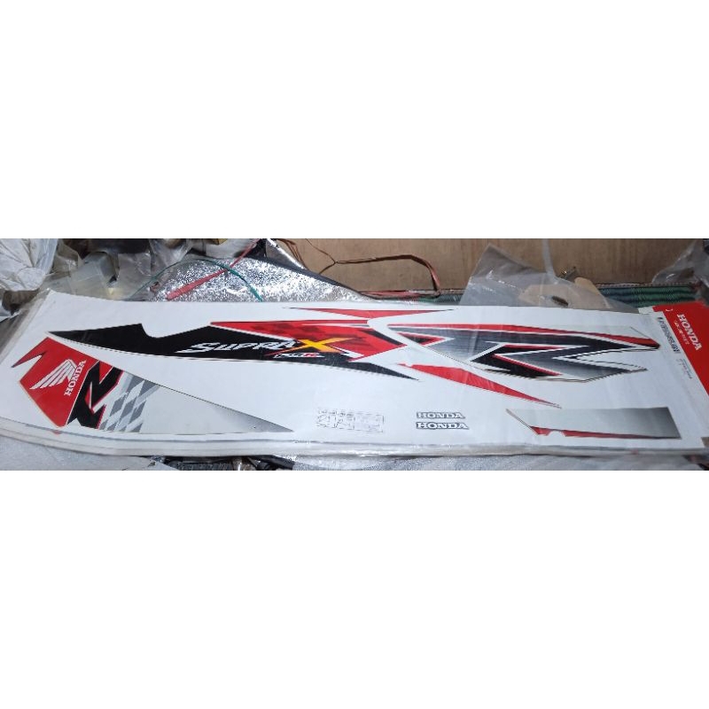 871x0 kyl 660 zcr original AHM Astra Honda motor black white red striping stiker box cover body set 