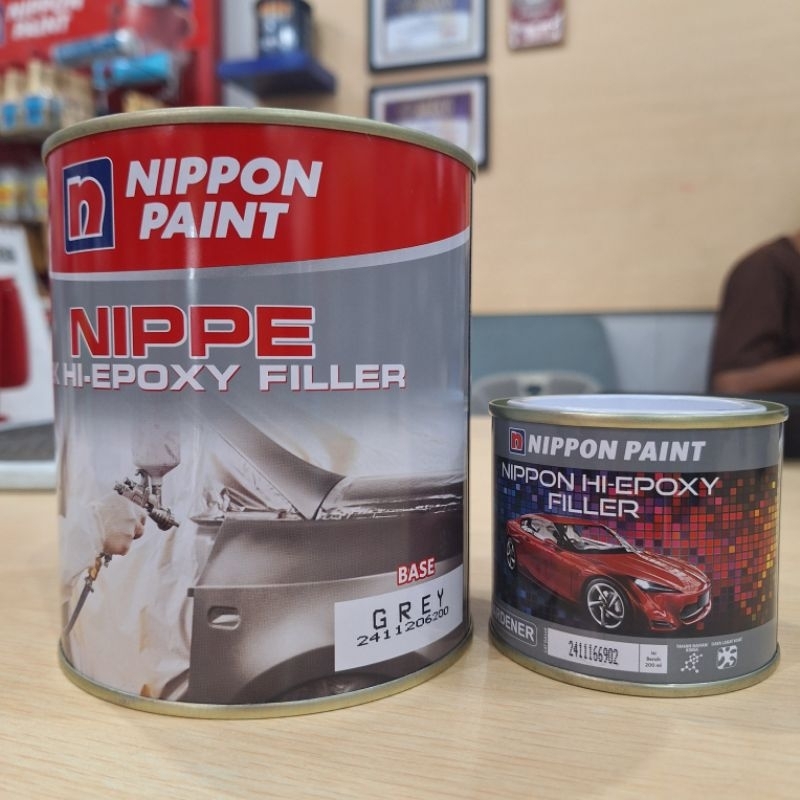 Nippon Hi Epoxy Filler 2 komponen 1kg / Hi-Epoxy / cat epoxy dasar mobil