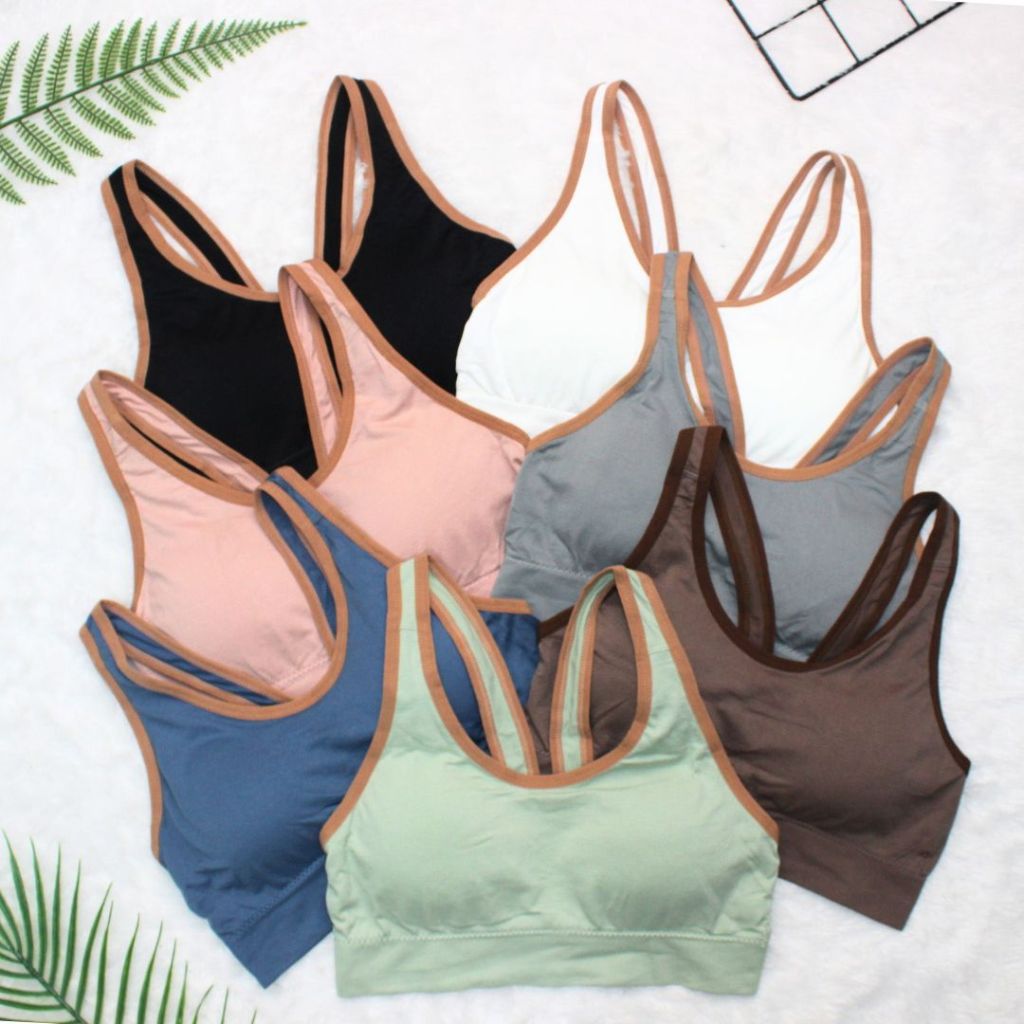 TANKTOP BRA / SPORT BRA TANPA KAWAT / MINISET DEWASA WANITA IMPORT - 2053 PER PCS