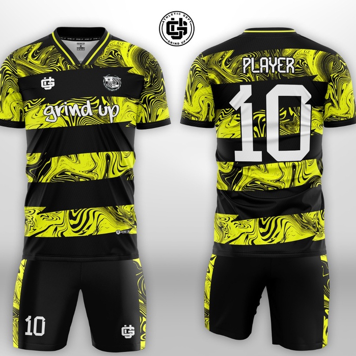 (BISA SATUAN) SETELAN JERSEY FULL PRINTING FREE DESIGN NAMA /NOMER PUNGGUNG/SPONSOR BAJU FUTSAL INDO
