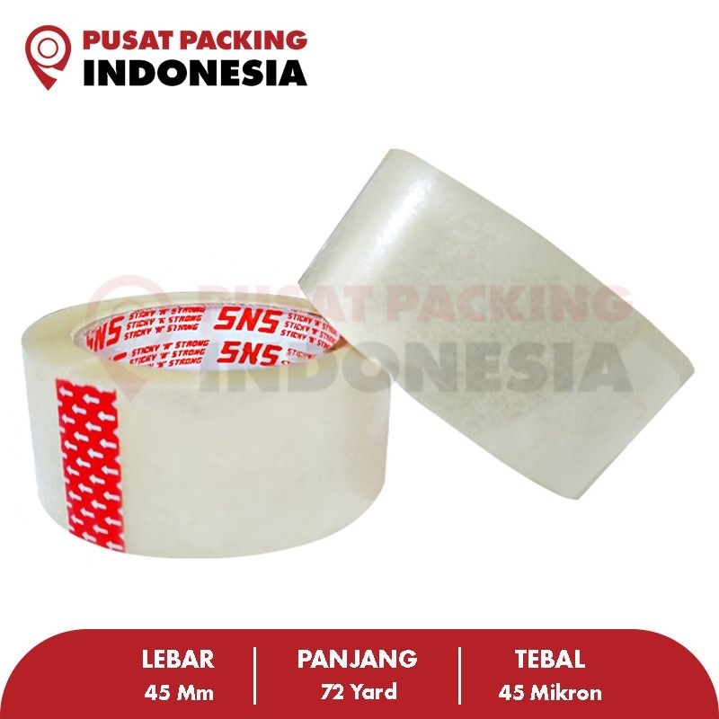 

Lakban bening dan coklat 72 Yard 45 mm x 45 mikrom