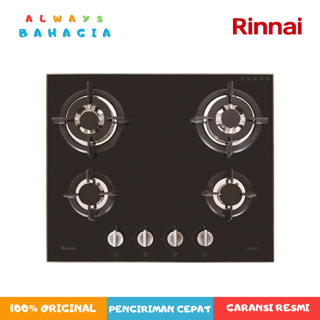 rinnai RB 64G kompor tanam gas 4 tungku