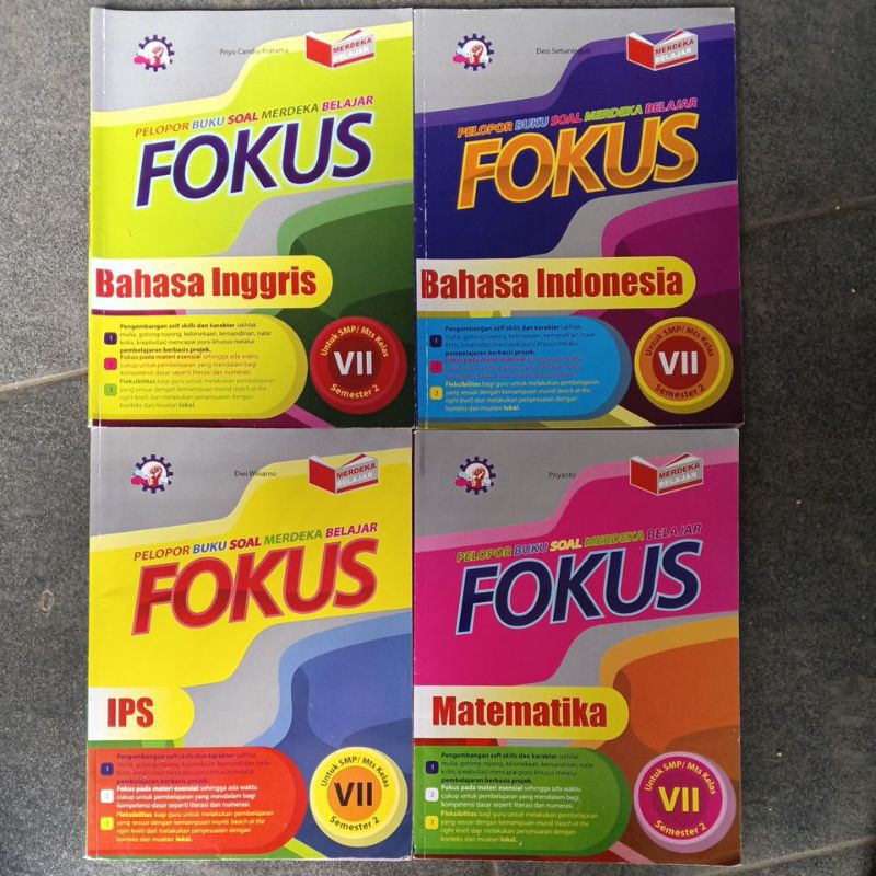 FOKUS KURIKULUM MERDEKA SMP Kelas 7 semester 2 Bahasa Inggris, Bahasa Indonesia, IPS, MATEMATIKA Ori