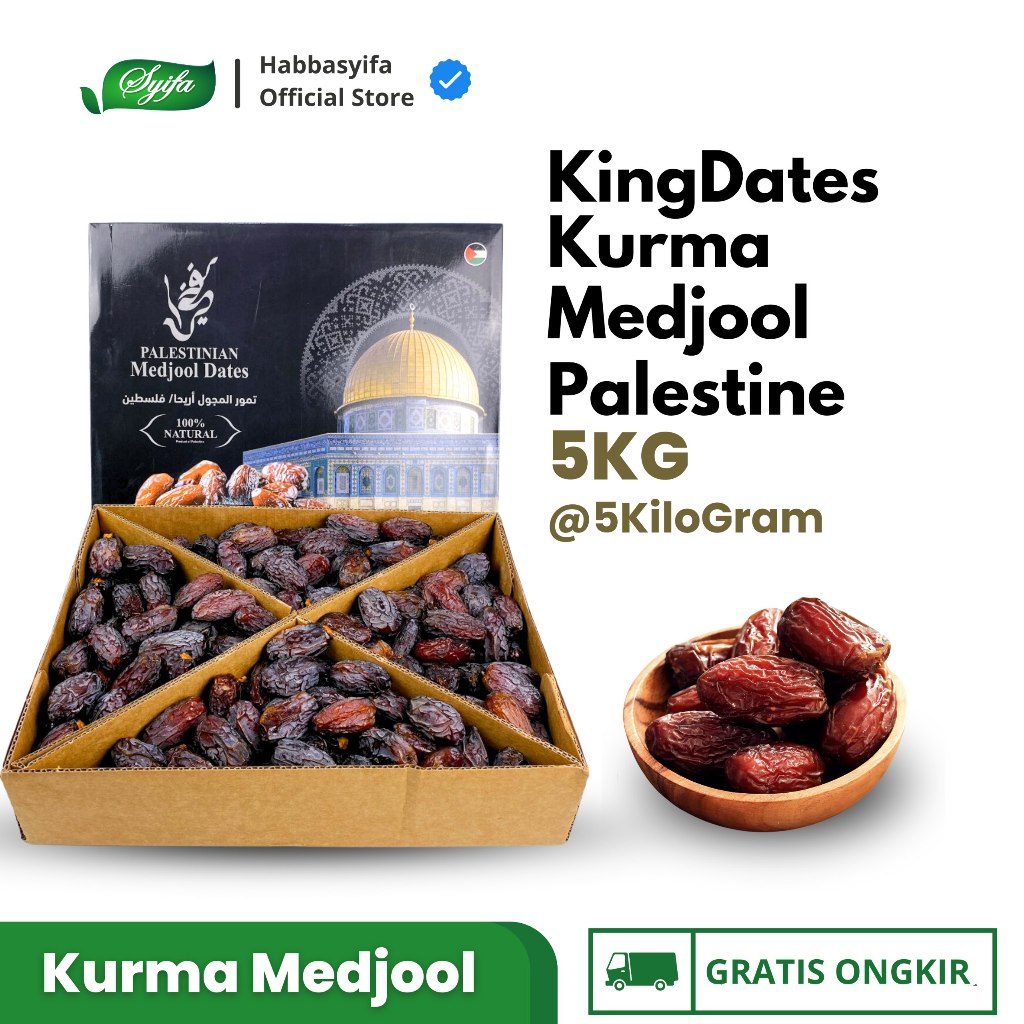 

Kurma Medjol King Fakheera Premium Jumbo Delight 5kg - King Dates