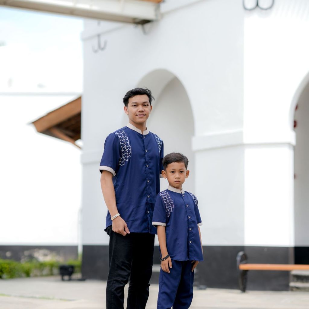 Koko Zulfa Lanang Baju Koko Anak Motif Puzzle Bordir Samping - KOKO PAZL (Pasukan Zulfa Lanang) Musl