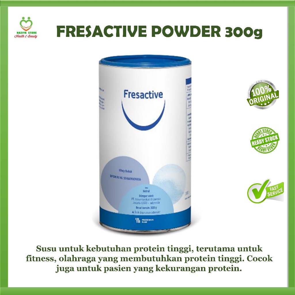 

FRESACTIVE WHEY PROTEIN BUBUK RASA NETRAL 300 GRAM - Susu tinggi protein