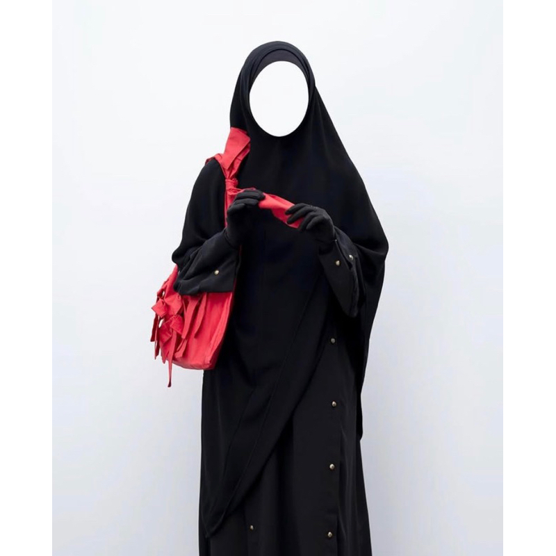 khimar nonpad jetblack premium aljenna