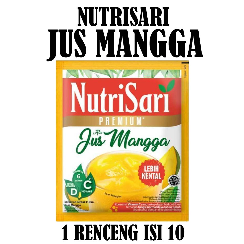 

NUTRISARI JUS MANGGA PREMIUM RENCENG ISI 10