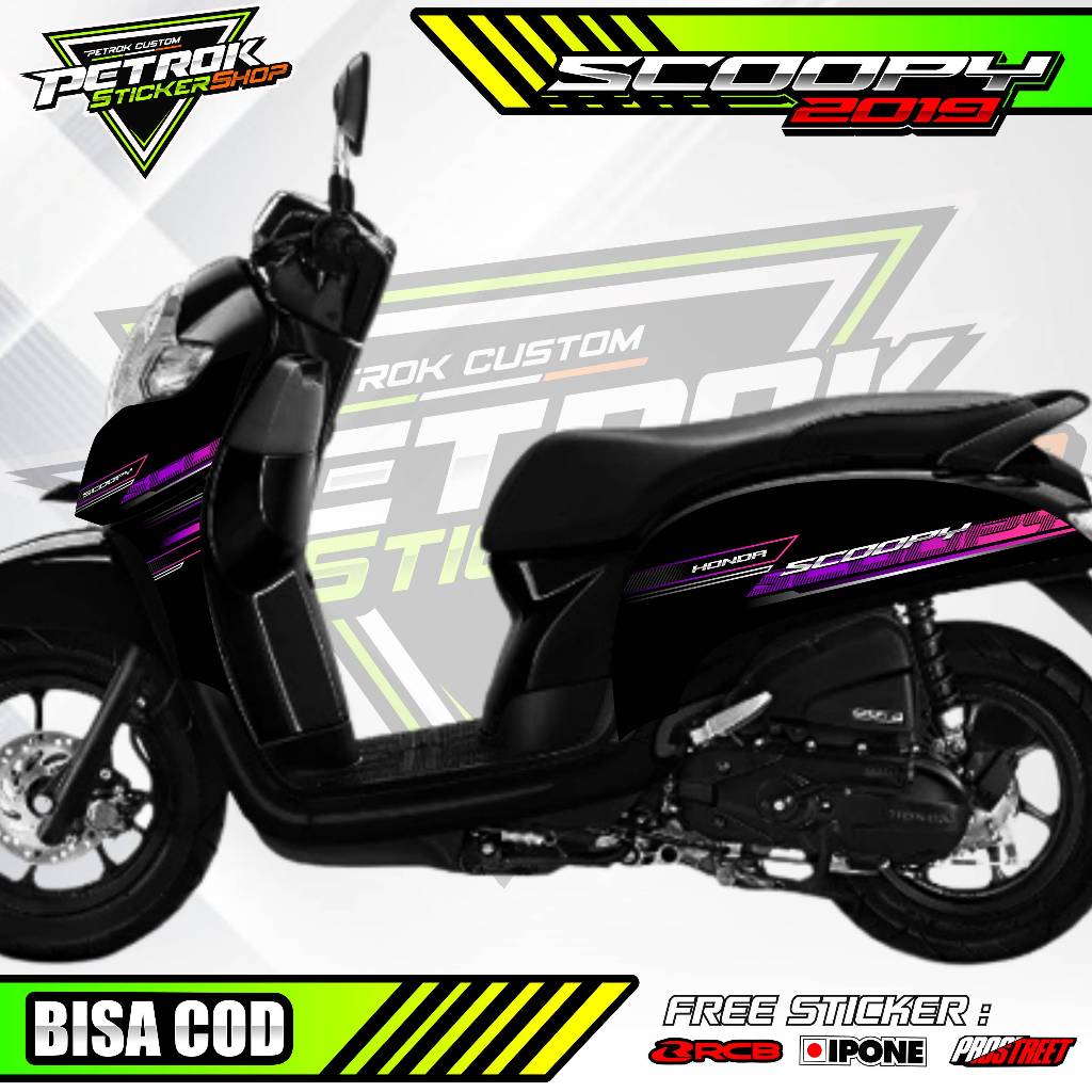 STRIPING VARIASI MOTOR HONDA SCOOPY 2019 / STICKER LIST HONDA SCOOPY 2019