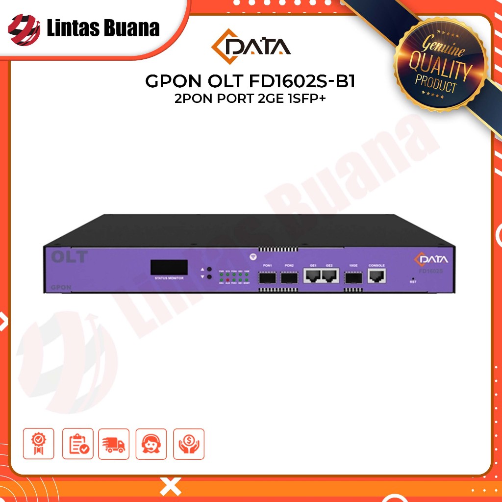 C-DATA GPON OLT FD1602S-B1 2 PON port 2GE 1SFP+ cdata FD1602S 2port GPON