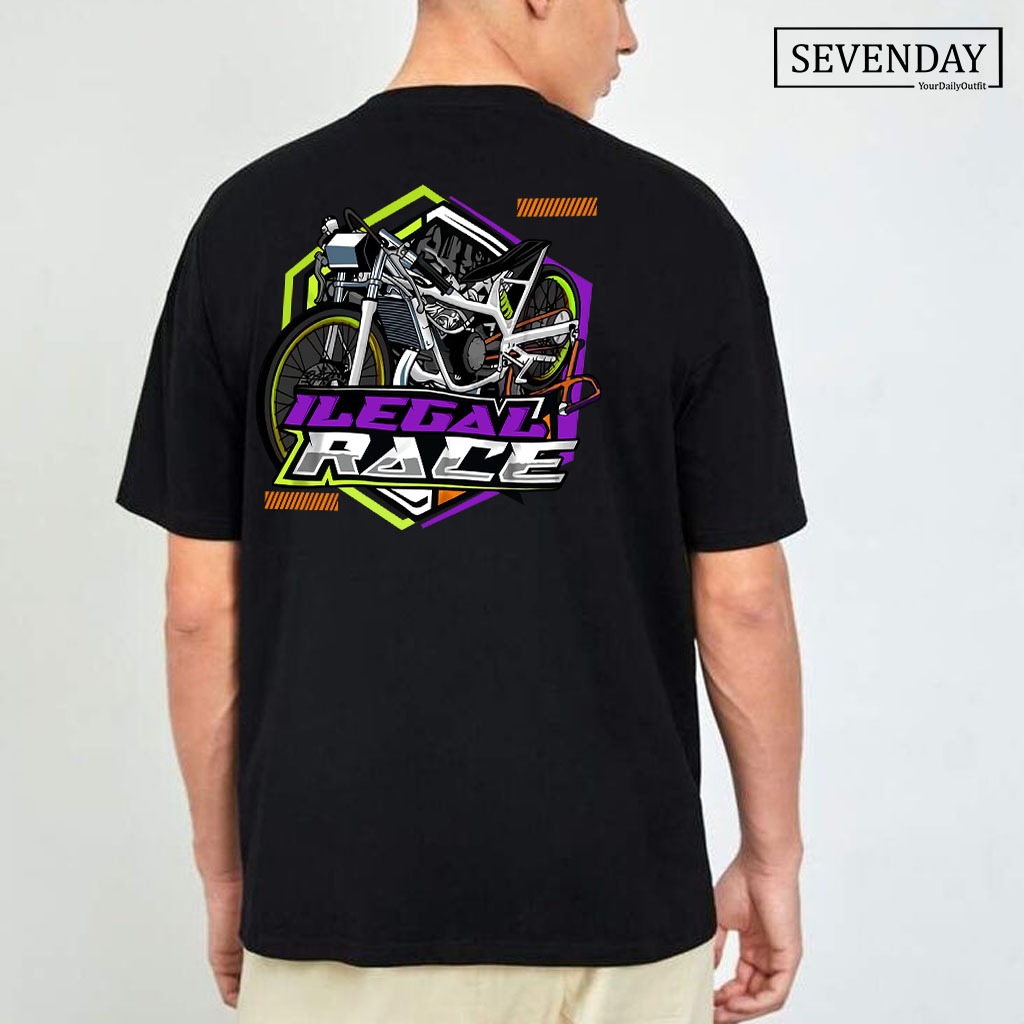 Tshirt RACE ILEGAL - Kaos RACE ILEGAL - Kaos RACING - Tshirt (COD) SEHARI JADI