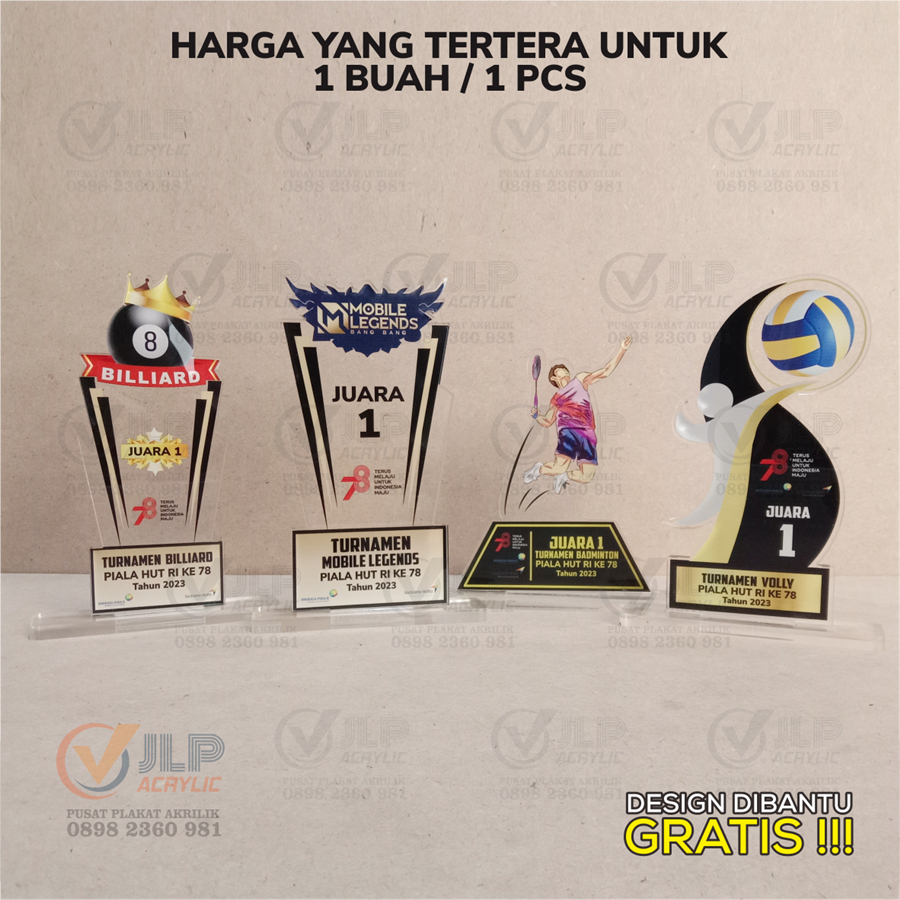 PIALA BILLYARD, PIALA BILYAR, PIALA BILYAR, PIALA PES, PIALA BADMINTON, PIALA BULU TANGKIS, PIALA VO