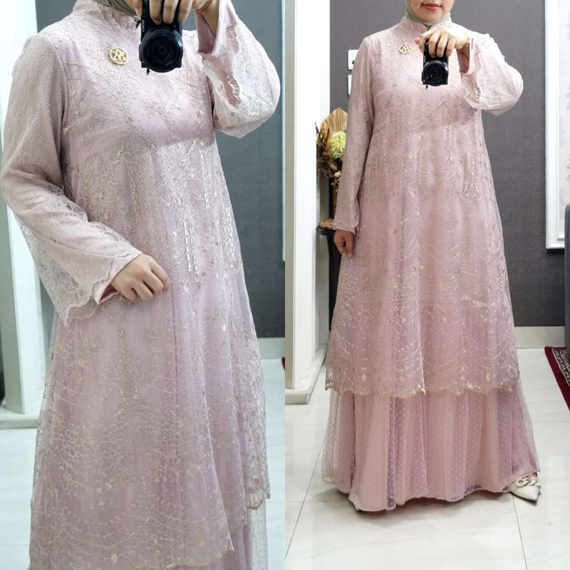 Amanda Dress Gamis Amori Terbaru Ori Premium Mewah Cantik Elegant