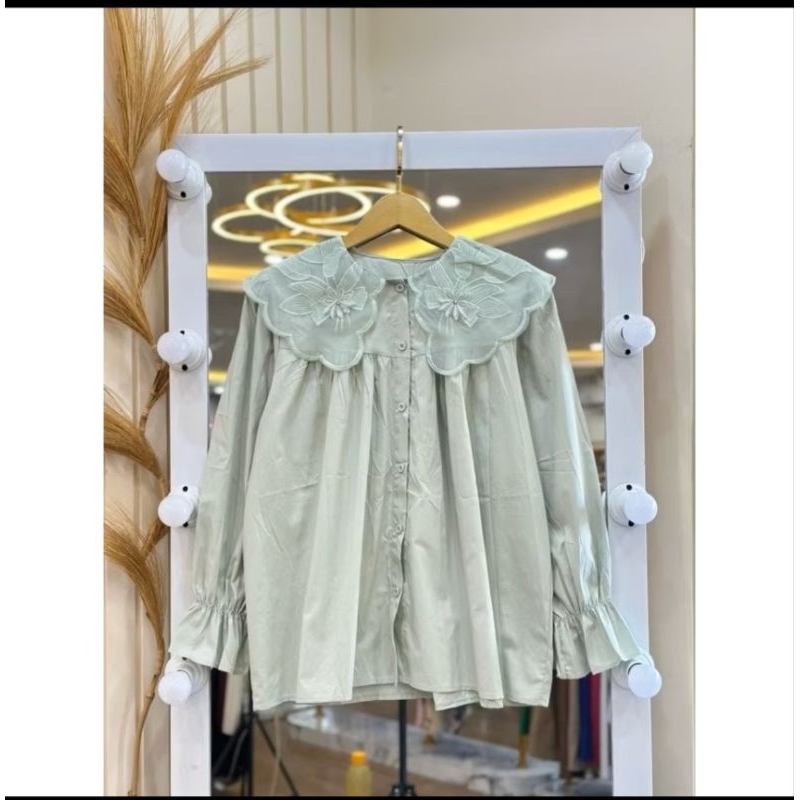 Atasan kemeja Bkk mix organza