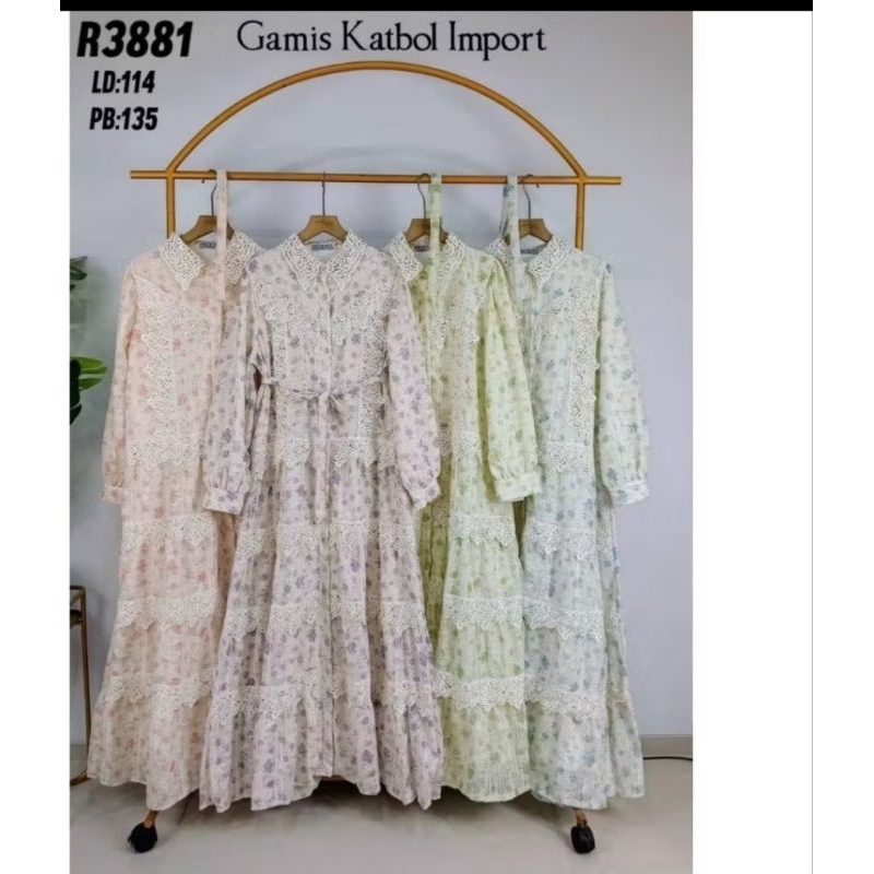 Gamis Vns bunga borsir Bkk by VNS