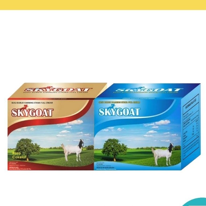 

SKYGOAT - Susu Kambing Etawa Bubuk SKY GOAT Original Vanilla Coklat 1 Box Isi 10 Sachet