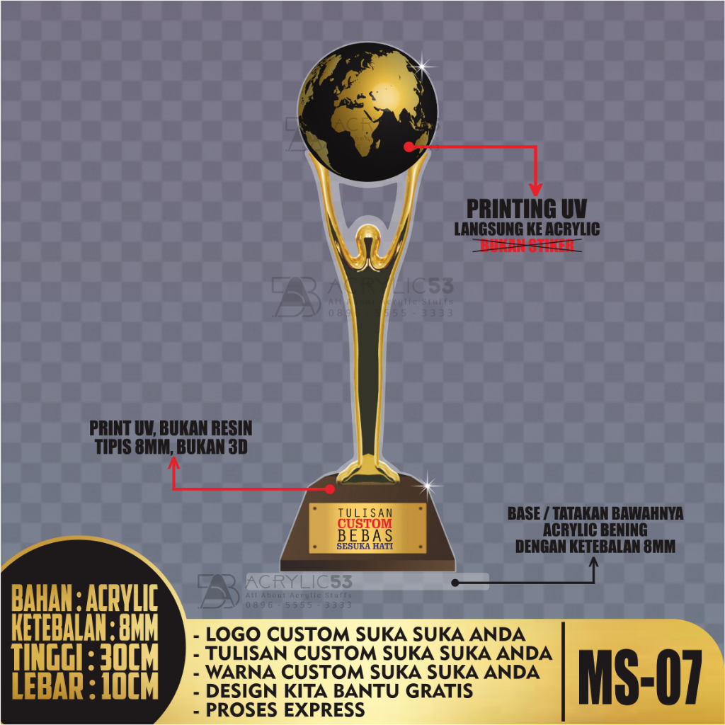 PIALA, PIALA CUSTOM, PIALA MURAH, PIALA ACRYLIC, PIALA AKRILIK, TROPHY, TROPHY CUSTOM, TROPHY MURAH,