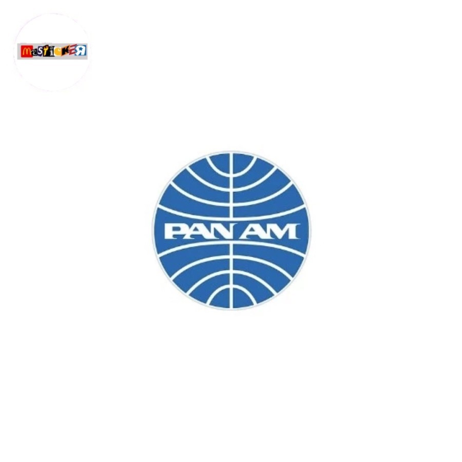 

sticker PAN AM Airways logo rounded stiker aviasi vintage retro maskapai