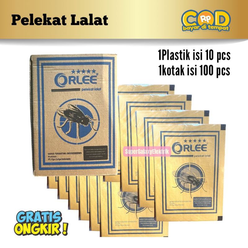 Lem Perangkap Lalat Orlee isi 10Pcs Alat Perangkap Lalat Ampuh