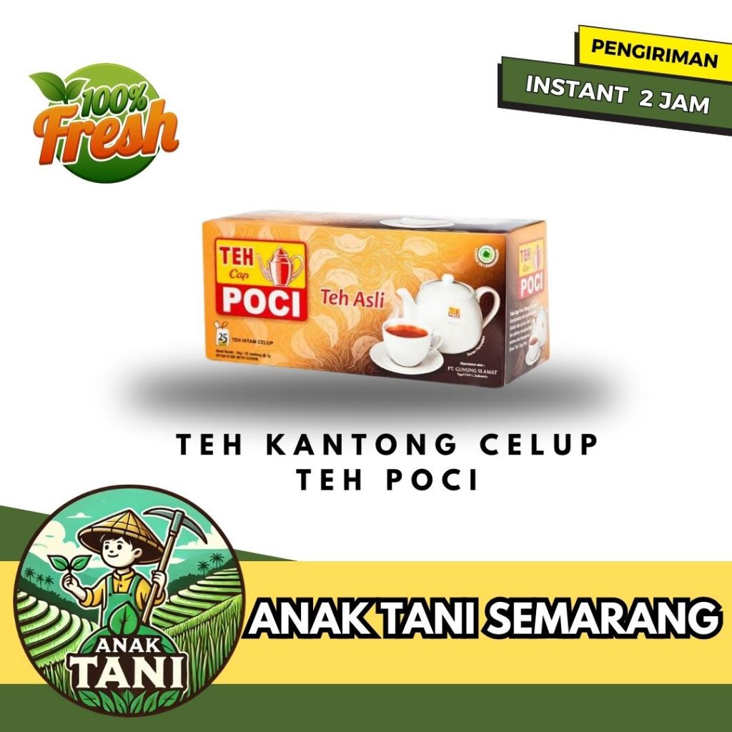 

[ANAK TANI] TEH KANTONG CELUP POCI 25 BAG SIAP KIRIM INSTANT AREA SEMARANG