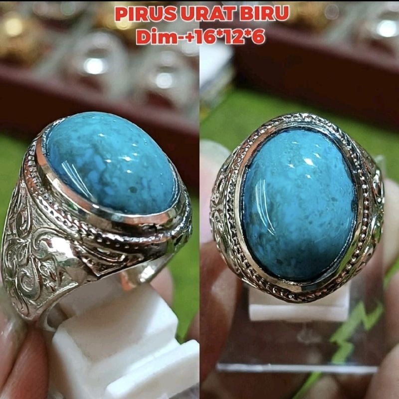 BATU CINCIN PIRUS BIRU POLOS